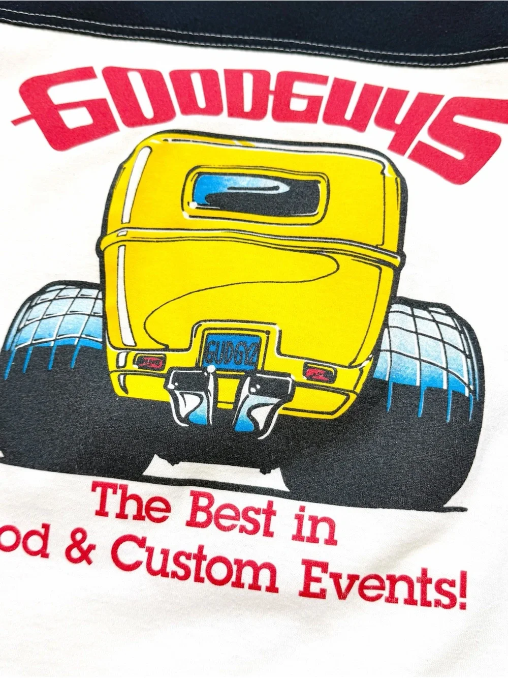 Vintage 1991 Good Guys West Coast Nationals Ringer Shirt, Alore 80s 90s Hot Rod